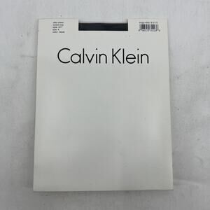 Vintage Calvin Klein Control Top Womens 4 Black Ultra Sheer One Pair Stockings